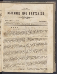 Dziennik Mód Paryskich. T.7. 1846. Nr 4