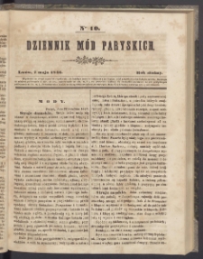 Dziennik Mód Paryskich. T.7. 1846. Nr 10