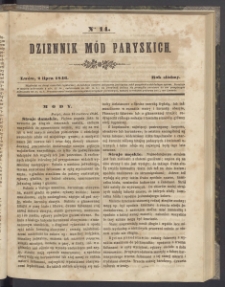 Dziennik Mód Paryskich. T.7. 1846. Nr 14