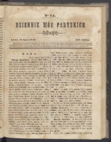 Dziennik Mód Paryskich. T.7. 1846. Nr 15