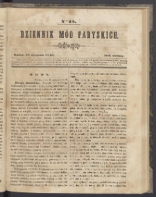 Dziennik Mód Paryskich. T.7. 1846. Nr 18