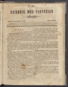 Dziennik Mód Paryskich. T.7. 1846. Nr 25