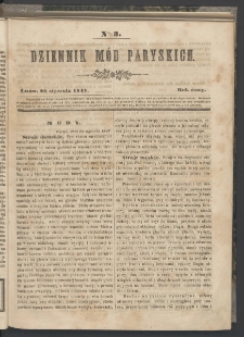 Dziennik Mód Paryskich. T.8. 1847. Nr 3