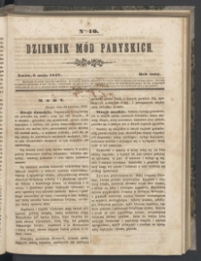 Dziennik Mód Paryskich. T.8. 1847. Nr 10