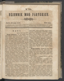 Dziennik Mód Paryskich. T.8. 1847. Nr 11