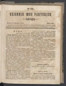 Dziennik Mód Paryskich. T.8. 1847. Nr 13