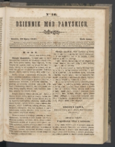 Dziennik Mód Paryskich. T.8. 1847. Nr 16