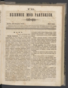 Dziennik Mód Paryskich. T.8. 1847. Nr 17