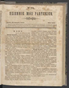 Dziennik Mód Paryskich. T.8. 1847. Nr 18