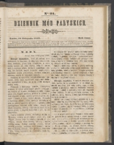 Dziennik Mód Paryskich. T.8. 1847. Nr 24