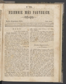 Dziennik Mód Paryskich. T.8. 1847. Nr 26