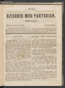 Dziennik Mód Paryskich. T.9. 1848. Nr 4