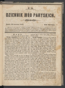 Dziennik Mód Paryskich. T.9. 1848. Nr 5
