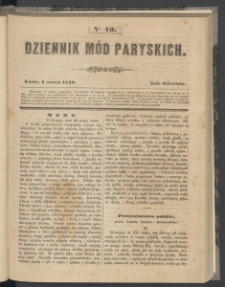 Dziennik Mód Paryskich. T.9. 1848. Nr 10