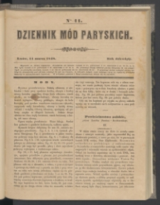 Dziennik Mód Paryskich. T.9. 1848. Nr 11