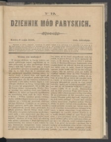 Dziennik Mód Paryskich. T.9. 1848. Nr 19