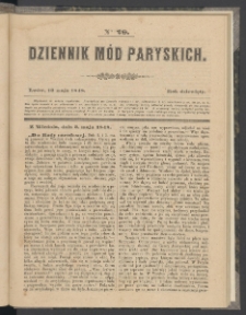Dziennik Mód Paryskich. T.9. 1848. Nr 20