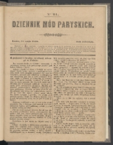 Dziennik Mód Paryskich. T.9. 1848. Nr 21