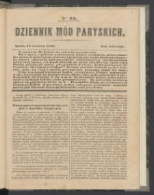 Dziennik Mód Paryskich. T.9. 1848. Nr 25