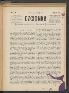Czcionka : pismo poświęcone sprawom drukarskim. T. II. 1873, nr 3