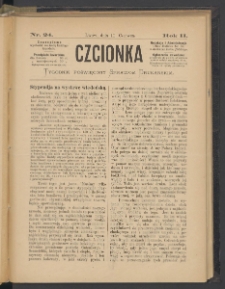 Czcionka : pismo poświęcone sprawom drukarskim. T. II. 1873, nr 24