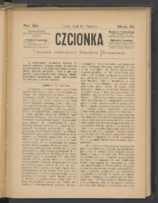 Czcionka : pismo poświęcone sprawom drukarskim. T. II. 1873, nr 26