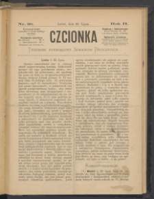 Czcionka : pismo poświęcone sprawom drukarskim. T. II. 1873, nr 30