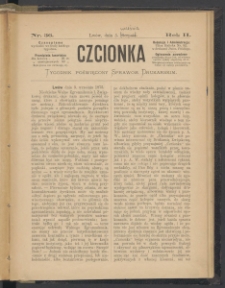 Czcionka : pismo poświęcone sprawom drukarskim. T. II. 1873, nr 36