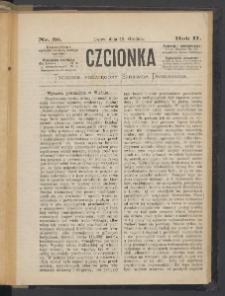 Czcionka : pismo poświęcone sprawom drukarskim. T. II. 1873, nr 50