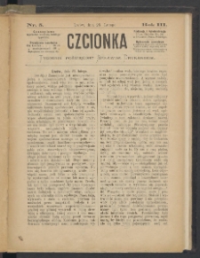 Czcionka : pismo poświęcone sprawom drukarskim. T. III. 1874, nr 5