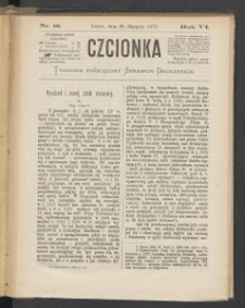 Czcionka : pismo poświęcone sprawom drukarskim. T. IV. 1875, nr 16