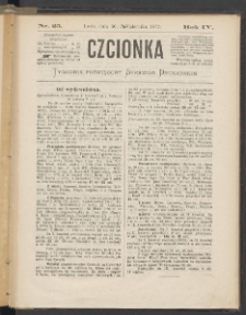 Czcionka : pismo poświęcone sprawom drukarskim. T. IV. 1875, nr 25