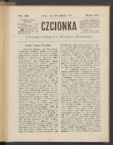 Czcionka : pismo poświęcone sprawom drukarskim. T. IV. 1875, nr 32