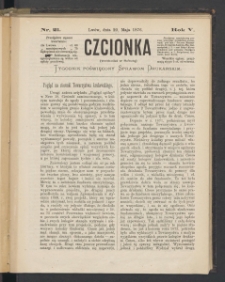 Czcionka : pismo poświęcone sprawom drukarskim. T. V. 1876, nr 21