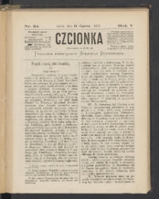 Czcionka : pismo poświęcone sprawom drukarskim. T. V. 1876, nr 24