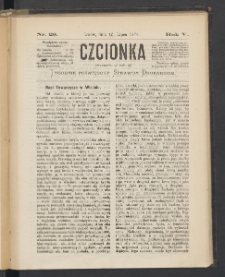 Czcionka : pismo poświęcone sprawom drukarskim. T. V. 1876, nr 29