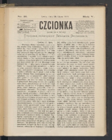 Czcionka : pismo poświęcone sprawom drukarskim. T. V. 1876, nr 31
