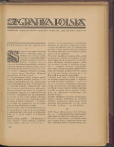 Grafika Polska : miesięcznik poświęcony sztuce graficznej. 1922. T. 2. Zeszyt 7