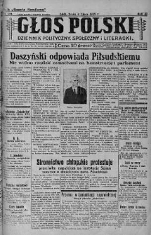 Głos Polski : dziennik polityczny, społeczny i literacki 4 lipiec 1928 nr 184