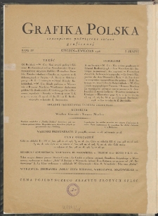Grafika Polska : miesięcznik poświęcony sztuce graficznej. 1926. T. 4. Zeszyt 1