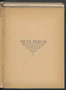 Silva Rerum : miesięcznik Towarzystwa Miłośników Książki w Krakowie. 1939. Tom VII. Zeszyt 3, styczeń
