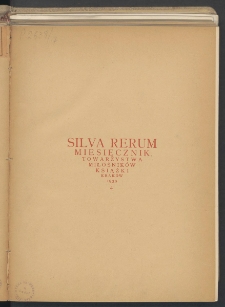Silva Rerum : miesięcznik Towarzystwa Miłośników Książki w Krakowie. 1939. Tom VII, luty