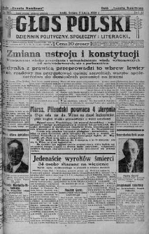 Głos Polski : dziennik polityczny, społeczny i literacki 7 lipiec 1928 nr 187
