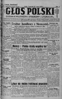 Głos Polski : dziennik polityczny, społeczny i literacki 12 lipiec 1928 nr 192