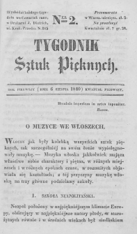 Tygodnik Sztuk Pięknych. 1840. Nr 2