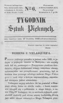 Tygodnik Sztuk Pięknych. 1840. Nr 6