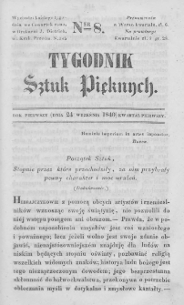 Tygodnik Sztuk Pięknych. 1840. Nr 8
