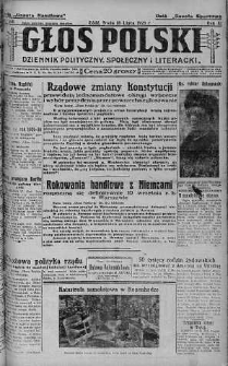 Głos Polski : dziennik polityczny, społeczny i literacki 18 lipiec 1928 nr 198