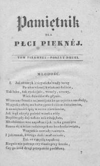 Pamiętnik dla Płci Pięknej : pismo różnym rodzajom poezyi i prozy poświęcone. 1830. Tom 1. Zeszyt 2