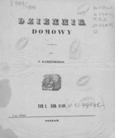 Dziennik Domowy. 1840. T.1. Nr 1